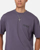 Saint Morta Gothic Stack T-Shirt Purple
