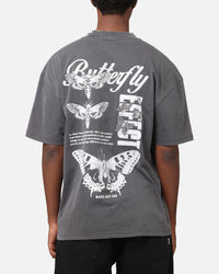 Rats Get Fat Butterfly Effect T-Shirt Charcoal