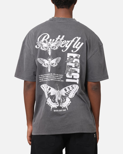 Rats Get Fat Butterfly Effect T-Shirt Charcoal
