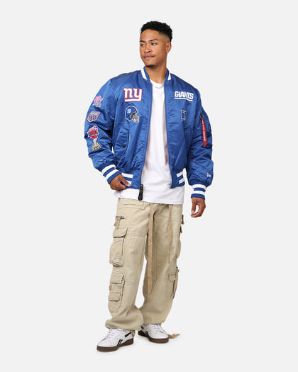 New Era X Alpha Series X NFL New York Giants MA-1 Bomber Jacket Royal/Red