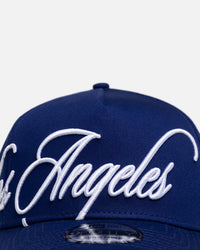 New Era Los Angeles Dodgers "Calligraphic" 9Forty A-Frame Snapback Dark Blue