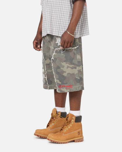 Ed Hardy Distress Camo Carpenter Jorts Camo