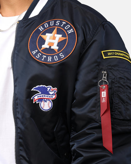 New Era X Alpha Series X MLB Houston Astros MA-1 Bomber Jacket Navy