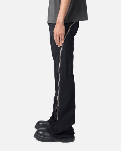 MNML D519 Zipper Flare Denim Jeans Black