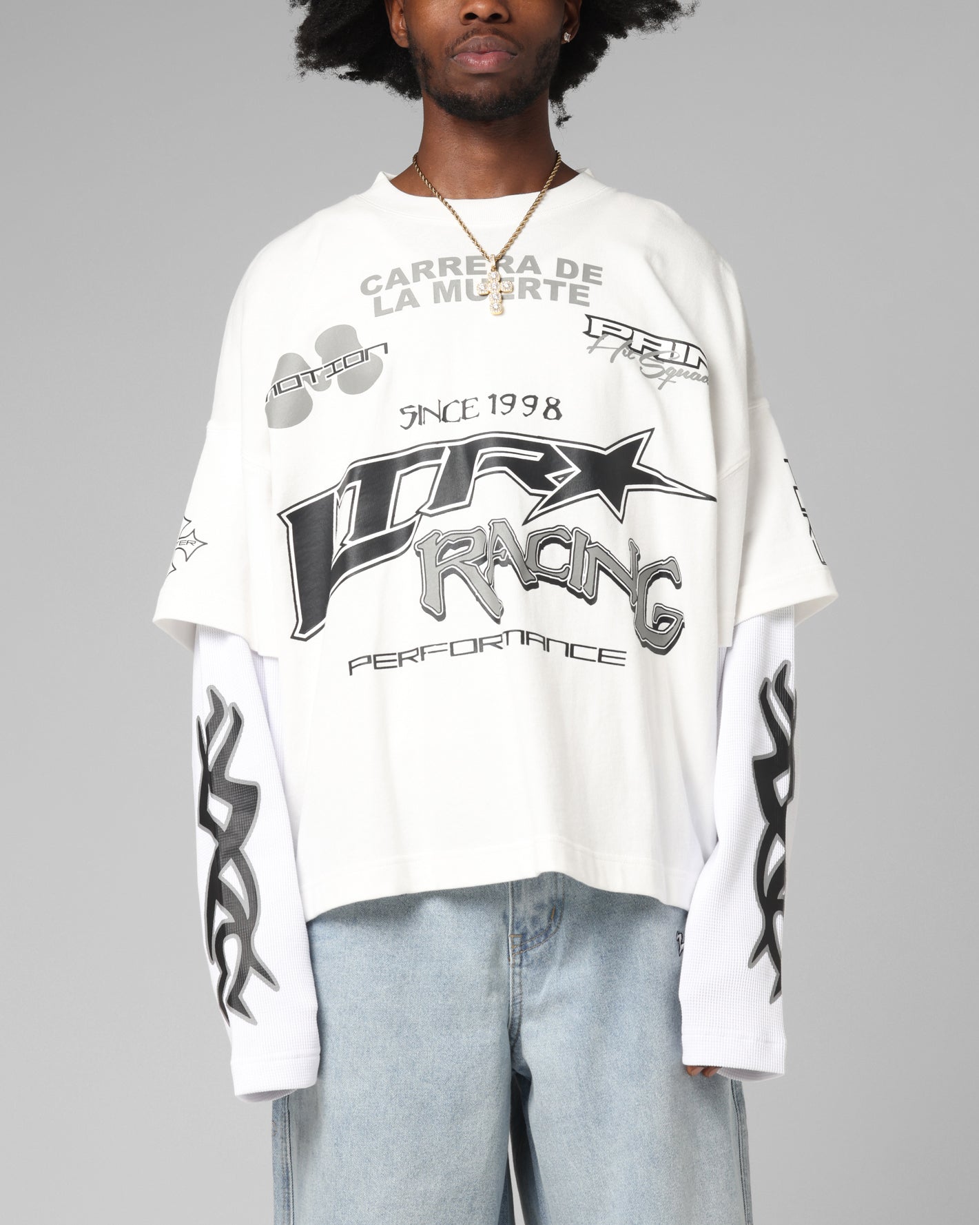 Loiter Performance Layered Long Sleeve T-Shirt Off White | Culture