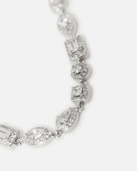 Saint Morta Iced Cluster Chain Iced White Gold
