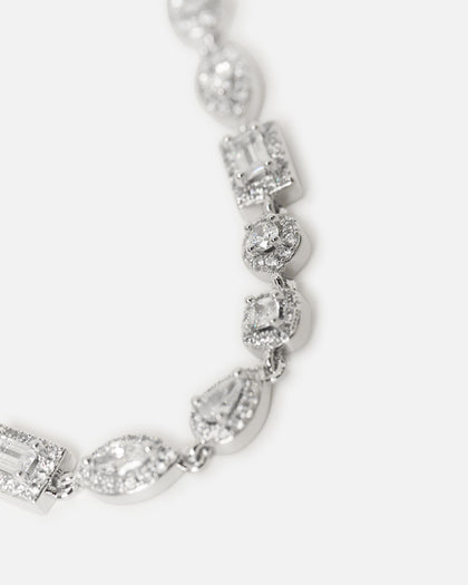 Saint Morta Iced Cluster Chain Iced White Gold
