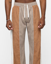 XXIII Charlie Wide Leg Pants Brown Combo Grey