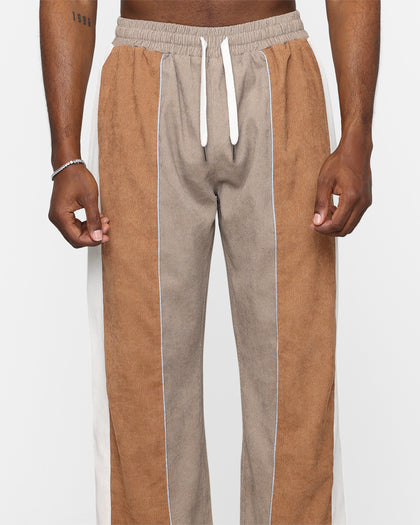 XXIII Charlie Wide Leg Pants Brown Combo Grey