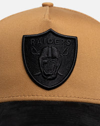 New Era Las Vegas Raiders "Wheat Black Suede" 9Forty A-Frame Snapback Beige/Khaki