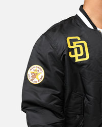 New Era X Alpha Series X MLB San Diego Padres MA-1 Bomber Jacket Black