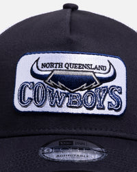 New Era North Queensland Cowboys 'NRL 26 Retro Trucker' 9FORTY A-Frame Snapback Original Team Colours