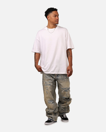 MNML Ultra Baggy Emo Denim Jeans Blue