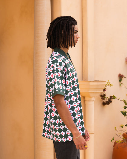 Playboy By Culture Kings Cherry Polo Shirt Green/White