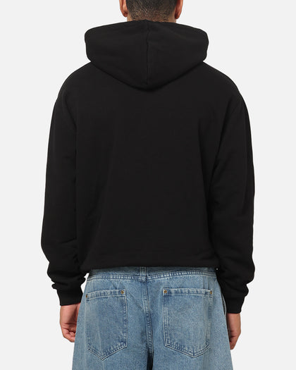 S Double Brush Pullover Hoodie Black