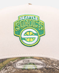 New Era Seattle Super Sonics 'Realtree Visor' 9FORTY A-Frame Snapback Cream/Camo