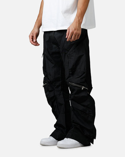 MNML Zip Cargo Tech Pants Black