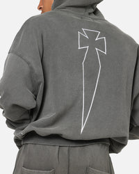 Saint Morta Athltc Hoodie Washed Charcoal