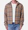 MNML Plaid Flannel Front Zip Jacket Brown/Cream