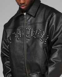 Loiter Imperial Vegan Leather Jacket Black