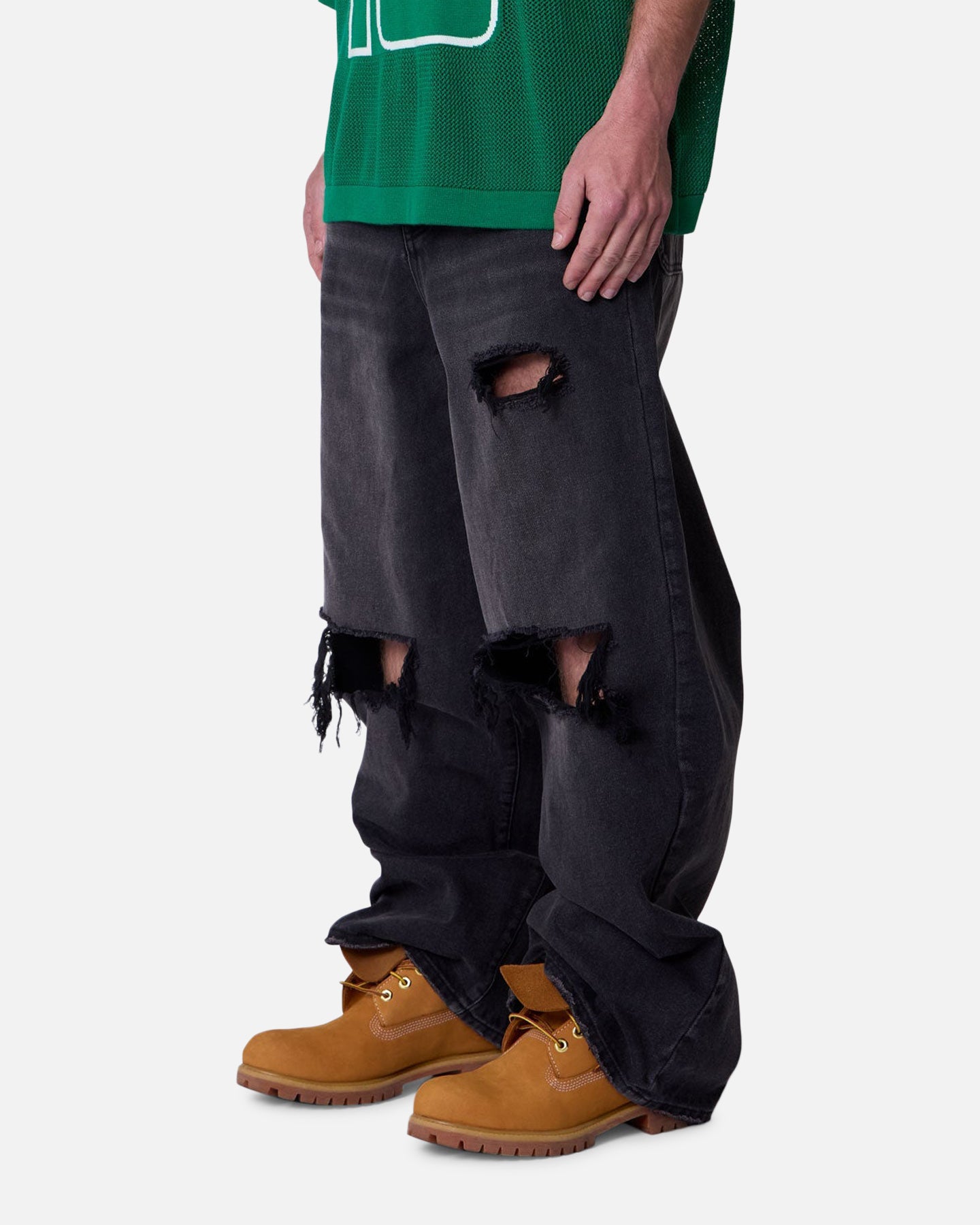 MNML Rave Distressed Jeans Vintage Black | Culture Kings US