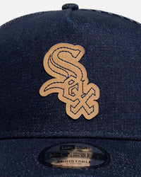 New Era Chicago White Sox 'Denim Leather Patch' 9FORTY A-Frame Snapback Denim