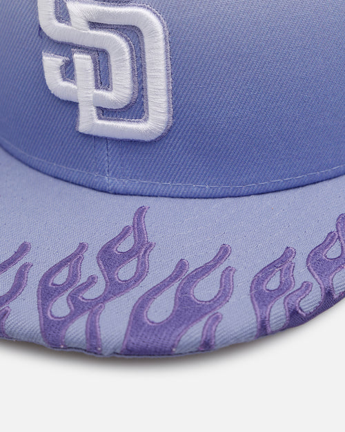 New Era San Diego Padres 'Sundye Flames' 59FIFTY Fitted Lavender