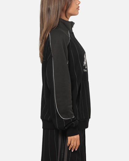 Carre Las Vegas City Series Quarter Zip Crewneck Black Pinstripe