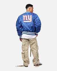 New Era X Alpha Series X NFL New York Giants MA-1 Bomber Jacket Royal/Red