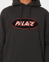 Palace Oval Hoodie Black