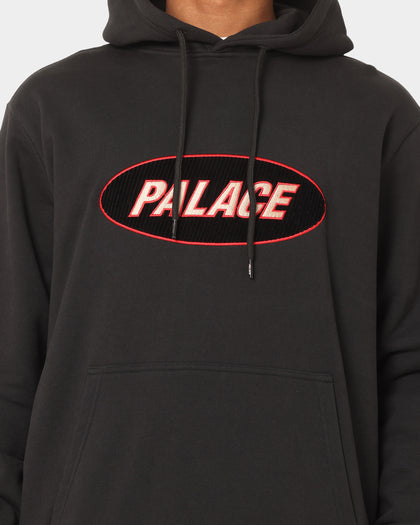 Palace Oval Hoodie Black