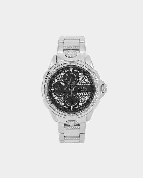 Versus Versace 6eme Arrondissement Crystal Set Stainless Steel Watch Stainless Steel