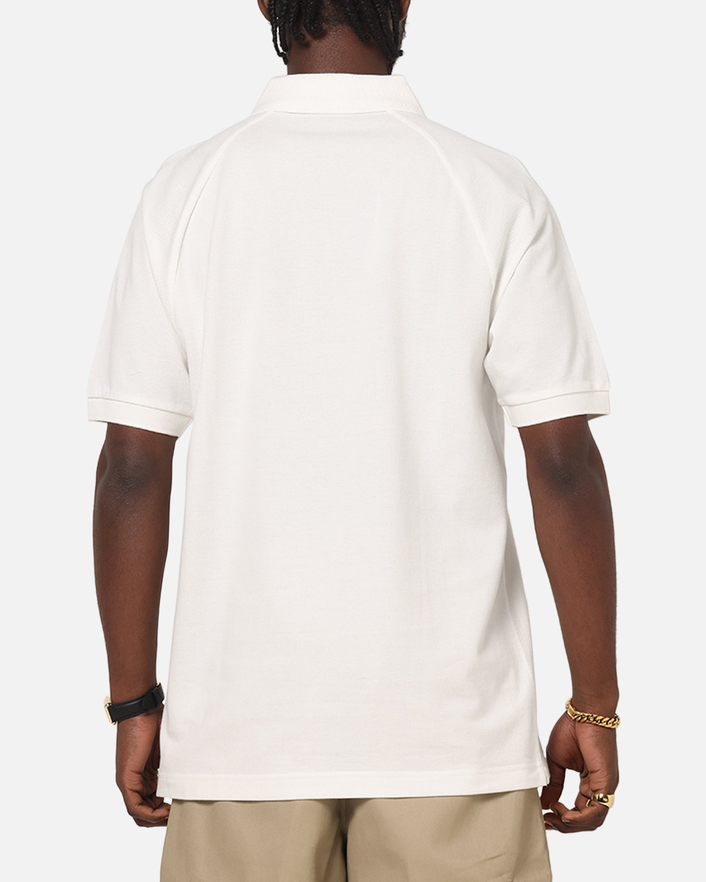Fred Perry Crepe Pique Zip Neck Polo Shirt Snow White | Culture