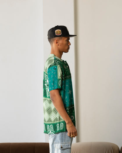 Carre Bandana Ultra Button Up Shirt Green