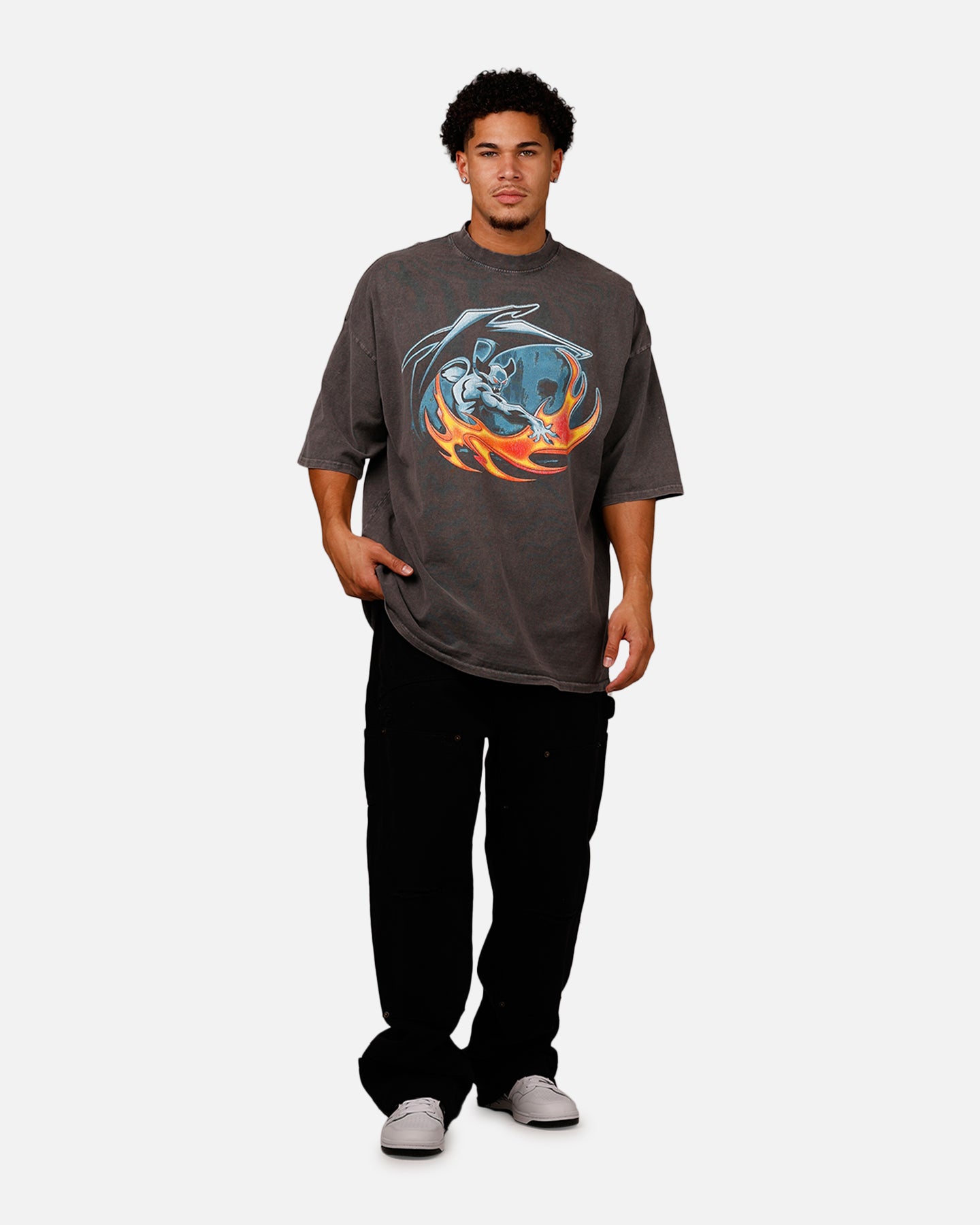 Loiter Disney Chernabog Vintage T-Shirt Washed Charcoal | Culture