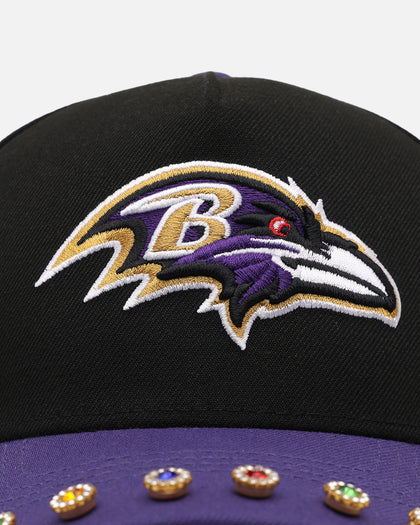 New Era Baltimore Ravens 'Visor Embellishment' 9FORTY A-Frame Snapback Official Team Colors