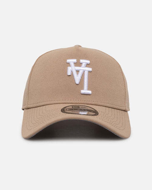 New Era Los Angeles Dodgers 'Upside Down LA Logo' 9FORTY A-Frame Snapback Camel