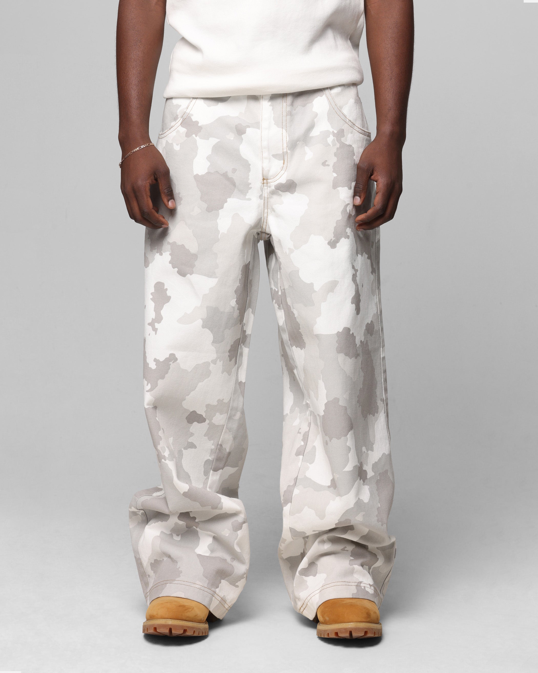 パンツ BE AMBITION white skull camo denim pants Loiter Prestige Camo Pants Snow Camo | Culture Kings US