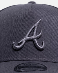 New Era Atlanta Braves "Graphite Tonal" 9FORTY A-Frame Snapback Graphite