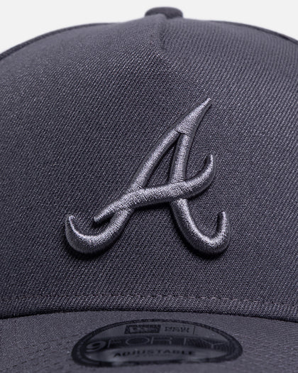 New Era Atlanta Braves "Graphite Tonal" 9FORTY A-Frame Snapback Graphite