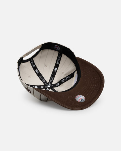 New Era Chicago White Sox 'Washed Stone Walnut' 19TWENTY Snapback Brown Pinstripe