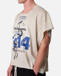 MNML Tattered Cut Off T-Shirt Off White