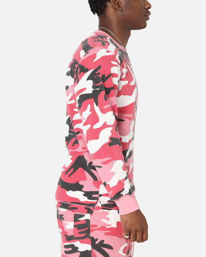 XXIII Printed Thermal Long Sleeve T-Shirt Pink Camo