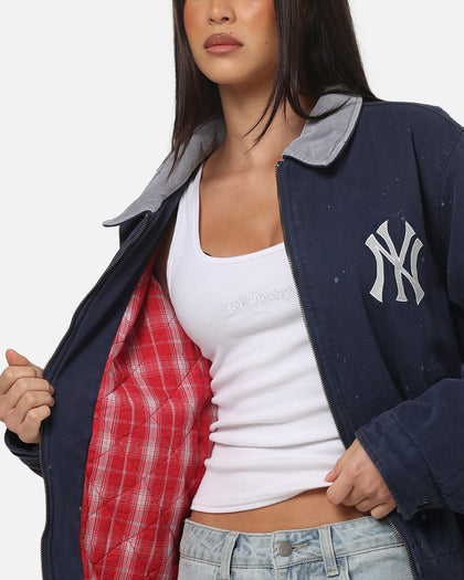 Majestic Athletic New York Yankees Paint Splat Carpenter Jacket Indigo