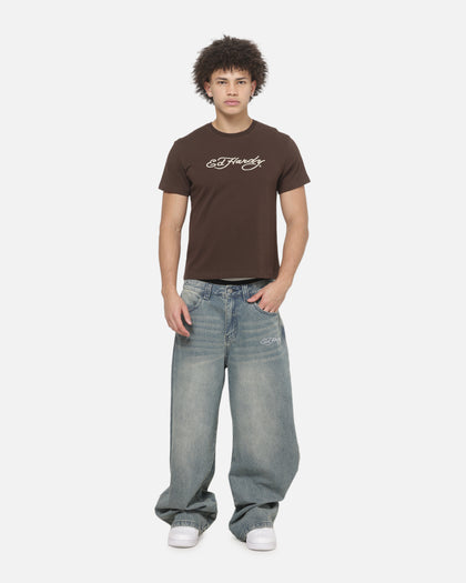 Ed Hardy Wake Up T-Shirt Chocolate