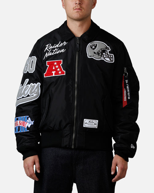 New Era x Alpha Industries Las Vegas Raiders Industries MA-1 Jacket Black