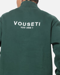 Vouseti The OG Quarter Zip Crewneck Forest Green