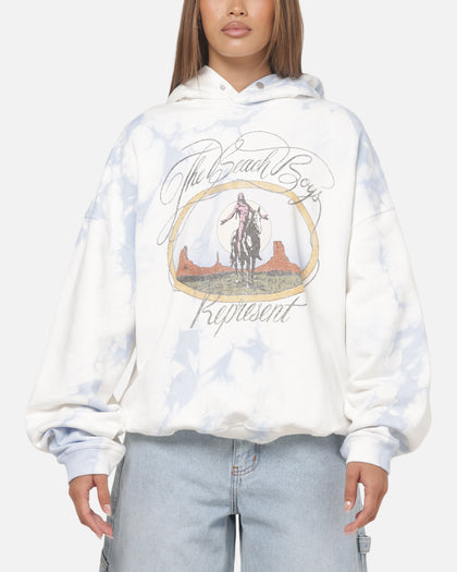 Represent Beach Boys Script Hoodie Blue Tie Dye