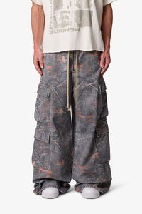 MNML Rave Double Cargo Pants Maple Camo