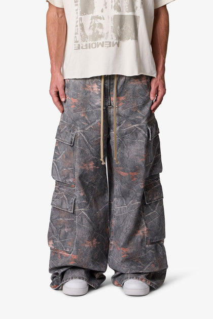MNML Rave Double Cargo Pants Maple Camo